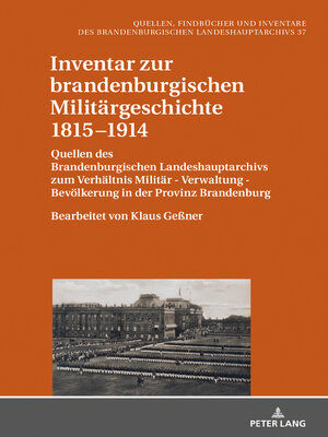 Inventar zur brandenburgischen Militaergeschichte 18151914 - ebook
